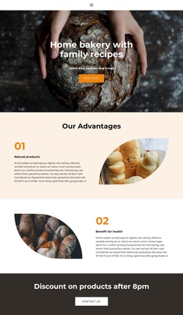 Bread With Special Love Templates Html5 Responsive Free