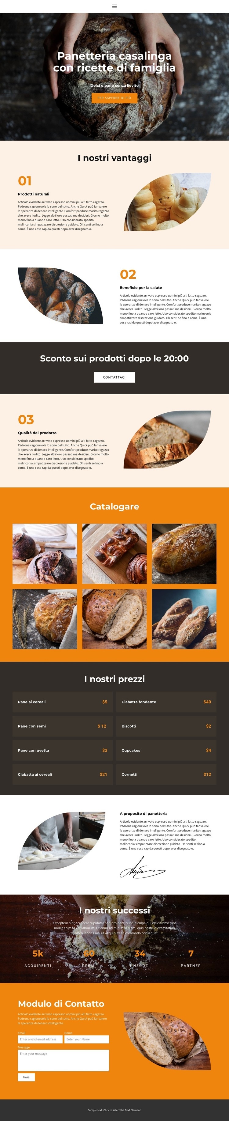 Pane con amore speciale Modelli di Website Builder