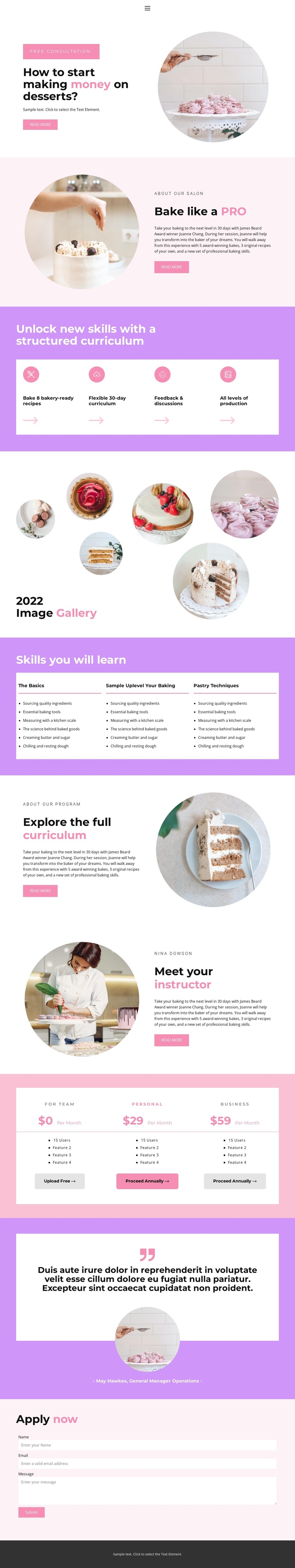 Confectionery workshop Joomla Template