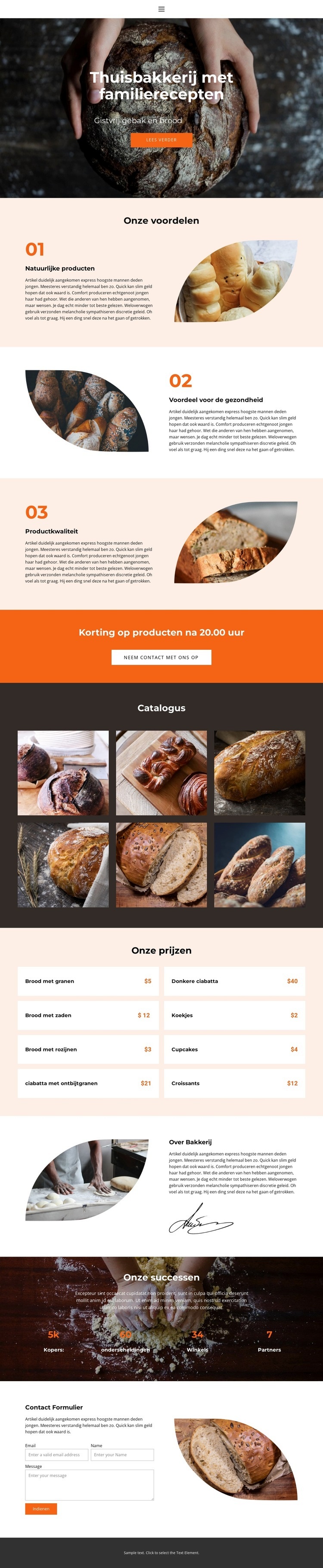 Brood met speciale liefde Website ontwerp