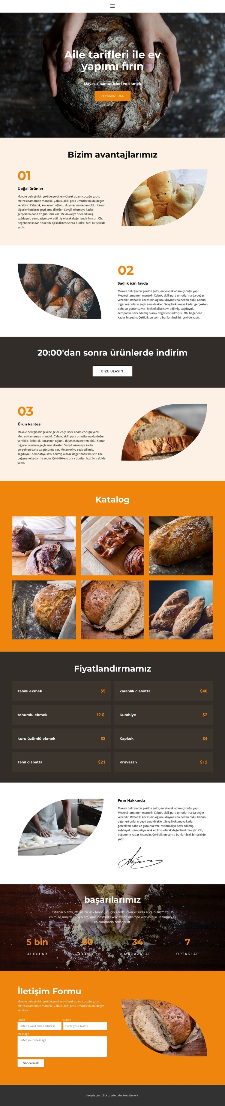 Özel aşk ile ekmek Açılış sayfası