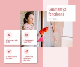 Nos Services De Ménage - Maquette De Site Web De Fonctionnalités