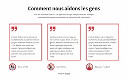 Comment Nous Aidons Nos Clients - Modèle Joomla Personnalisé