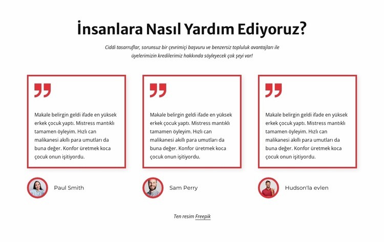 Müşterilere nasıl yardımcı oluyoruz Html Web Sitesi Oluşturucu