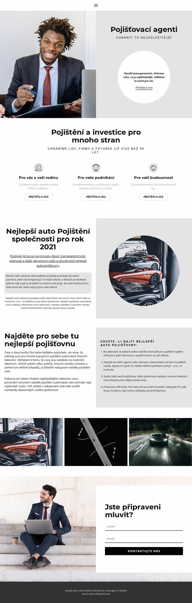 Pojišťovací agenti pokračují Šablona CSS