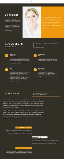 CV Juridique - Conception De Sites Web Professionnels