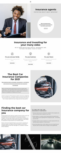 Insurance Agents Resume Website Design