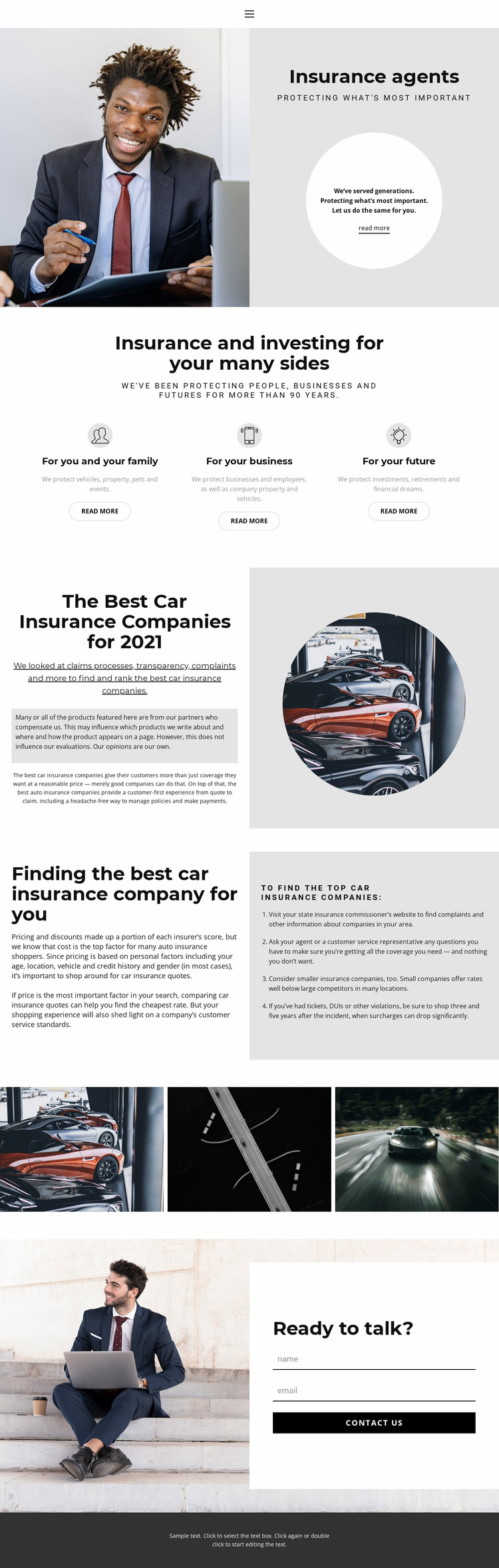 Insurance agents resume Website Design