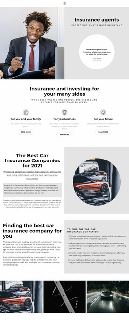 Insurance Agents Resume - Customizable Professional Website Mockup