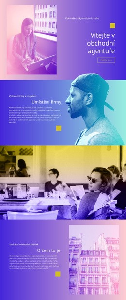 HTML Stránka Pro Představuje Obchod A Majetek