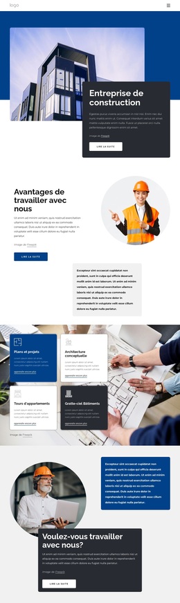 Entreprise De Construction - Thème WordPress Professionnel