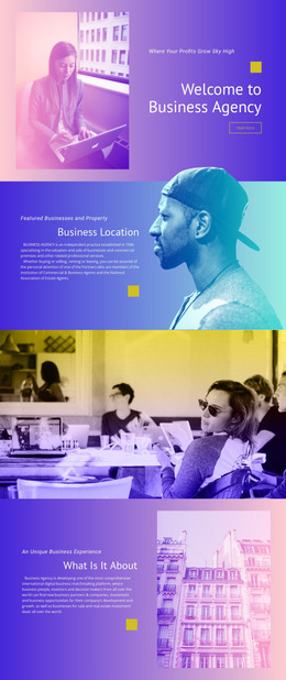 HTML Page For Features Business And Property