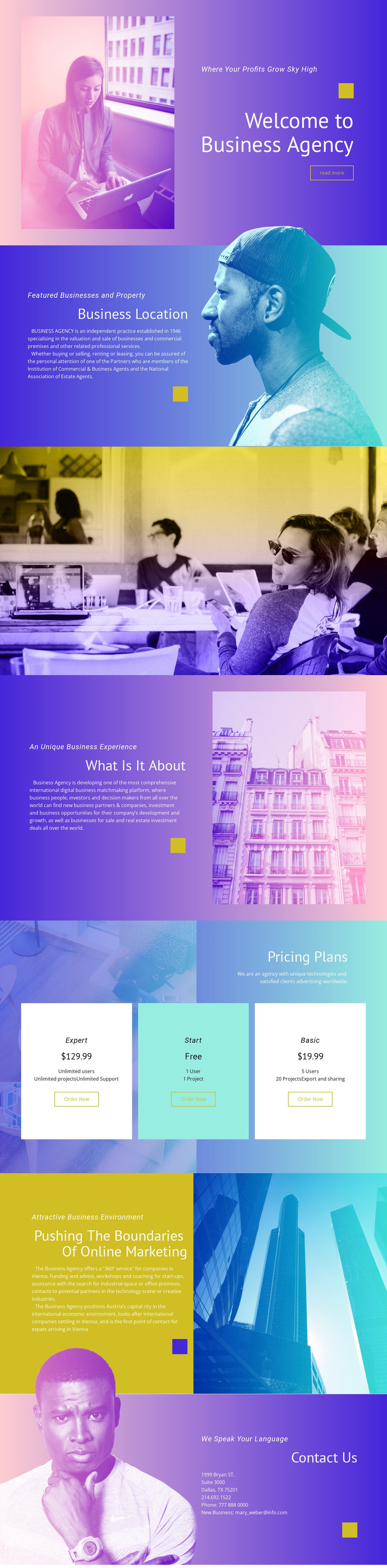 Features business and property Joomla Template