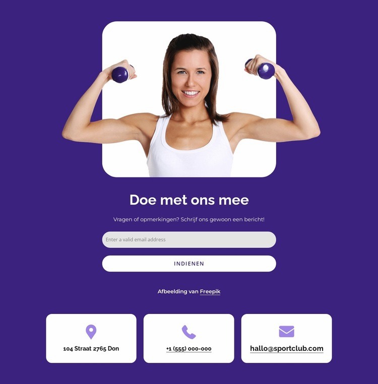 Word lid van een sportclub Website Builder-sjablonen