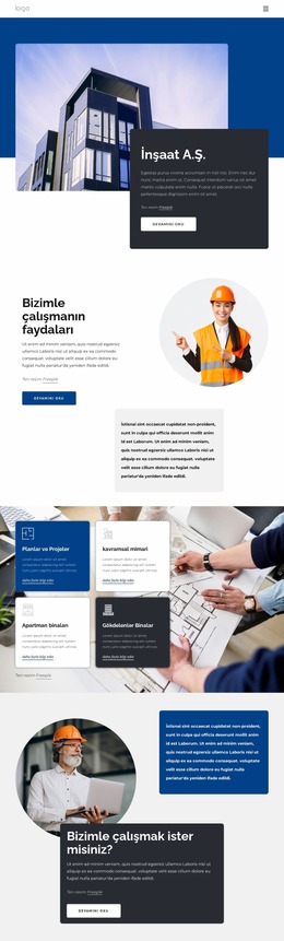 İnşaat Şirketi - Ücretsiz Joomla Web Sitesi Şablonu
