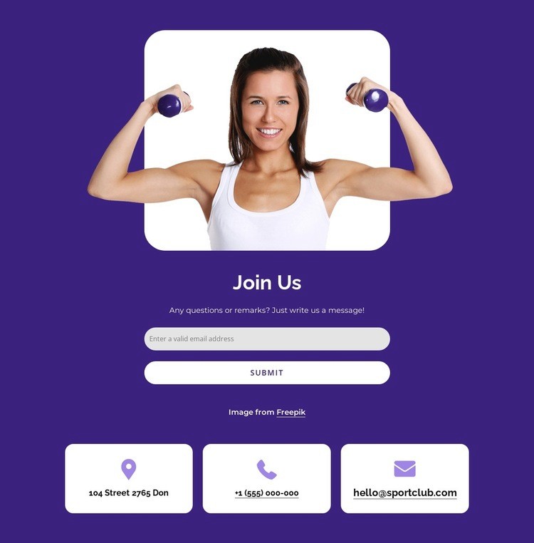 Join a sports club Wix Template Alternative