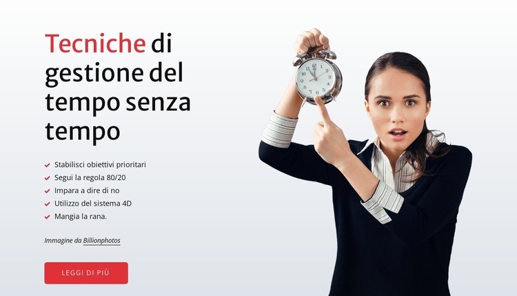 Capacità di gestione del tempo Modelli di Website Builder