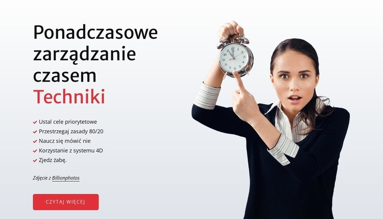 Zdolności zarządzania czasem Projekt strony internetowej