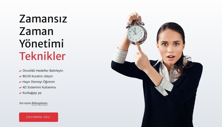 Zaman yönetimi becerileri HTML5 Şablonu