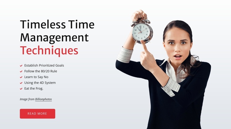 Time management skills Website Template
