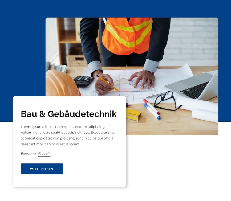 Bau- und Gebäudetechnik CSS-Vorlage