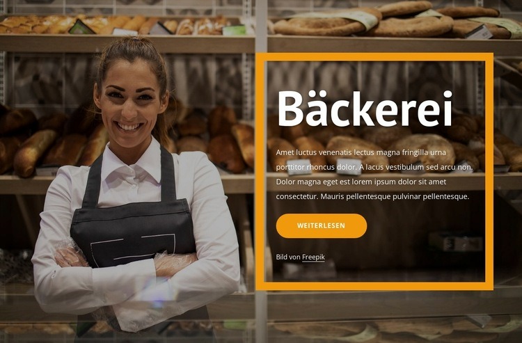 Brot und Backwaren Website-Modell