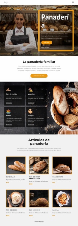 La Panadería Familiar - Prototipo De Sitio Web