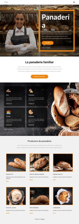 La Panadería Familiar: Diseño Del Sitio Web HTML