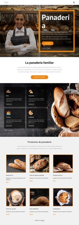 La Panadería Familiar Plantillas Html5 Responsivas Gratuitas