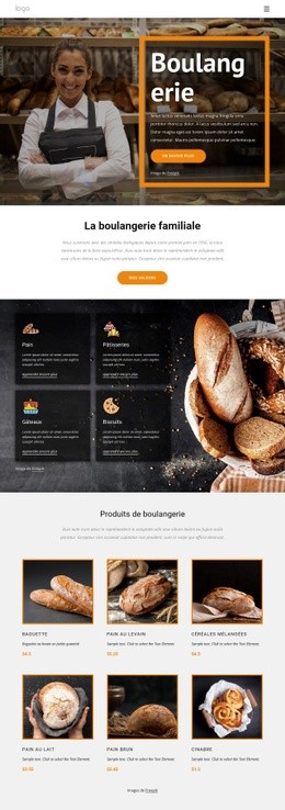 La Boulangerie Familiale - Modèles De Sites Web