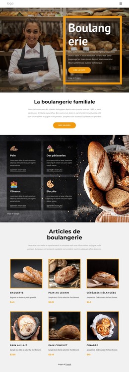 La Boulangerie Familiale – Mise En Page HTML Du Site Web