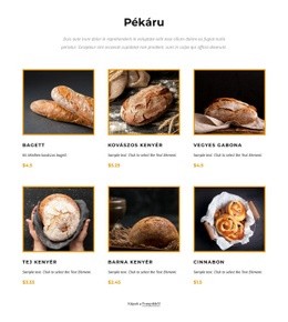 Pékáruk - Egyoldalas Sablon