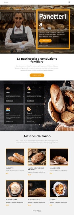 La Pasticceria A Conduzione Familiare - Modelli Di Siti Web