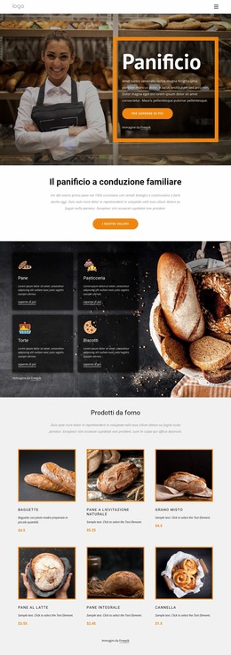 La Pasticceria A Conduzione Familiare - Modello Joomla Per Qualsiasi Dispositivo
