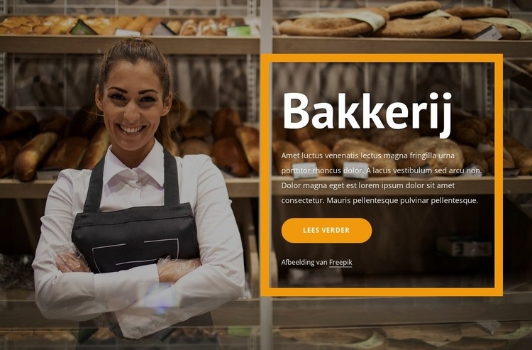 Brood en bakkerij Website mockup