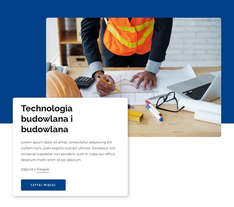 Technika budowlana i budowlana Szablony do tworzenia witryn internetowych