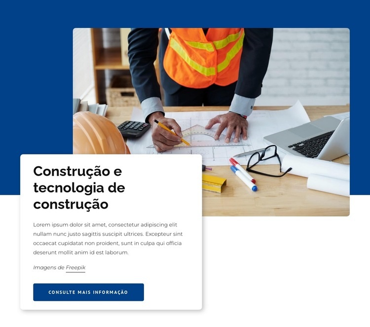 Construção e tecnologia de construção Construtor de sites HTML