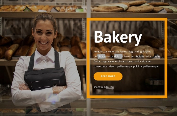 Bread and  bakery Website Mockup