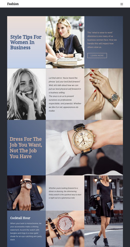 Tips To Succeed In Fashion - Site Template