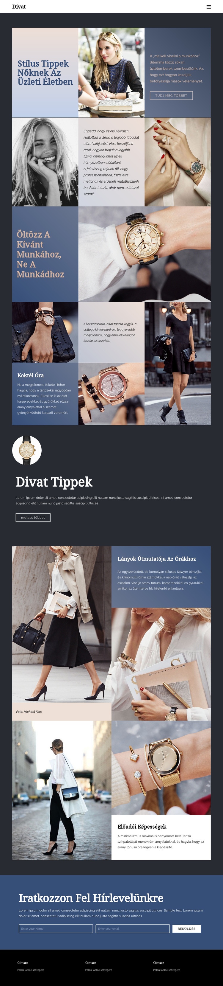 Tippek a divat sikeréhez WordPress Téma