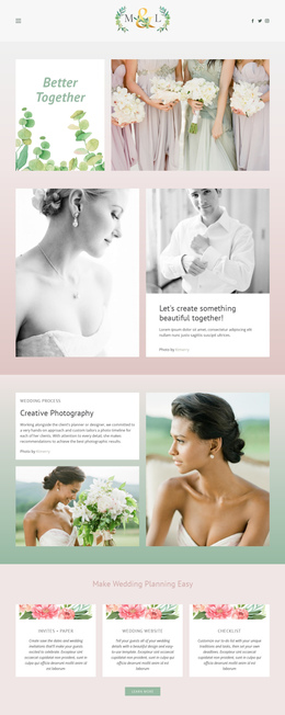Page HTML For Best Photos For Wedding