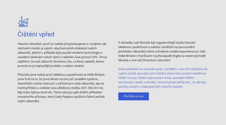 Vpřed přemýšlející úklid Šablona HTML