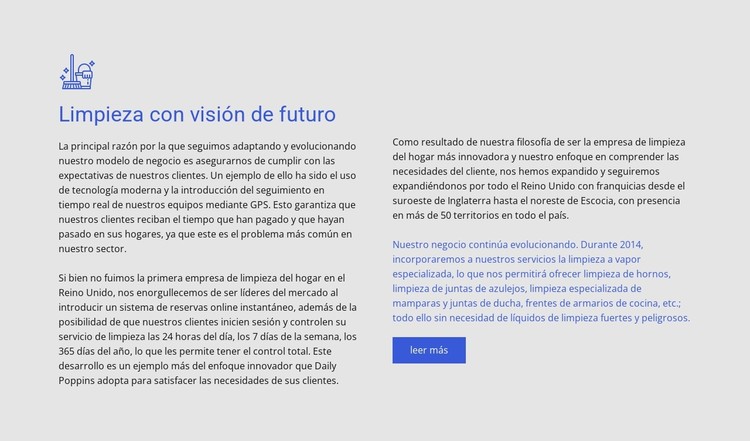 Limpieza con visión de futuro Plantilla CSS