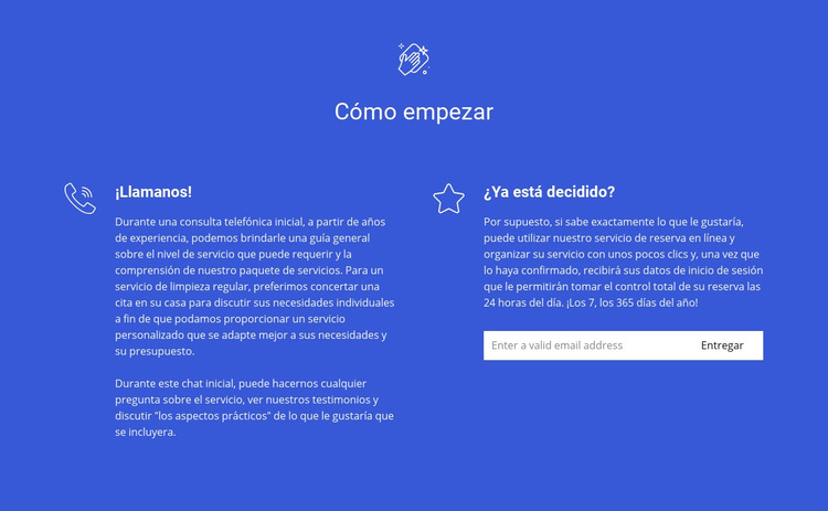 Cómo pedir limpieza Plantilla de sitio web
