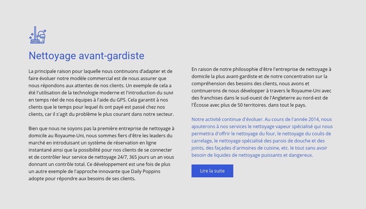 Nettoyage avant-gardiste Modèle
