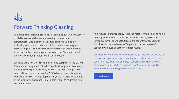 Forward thinking cleaning HTML Template
