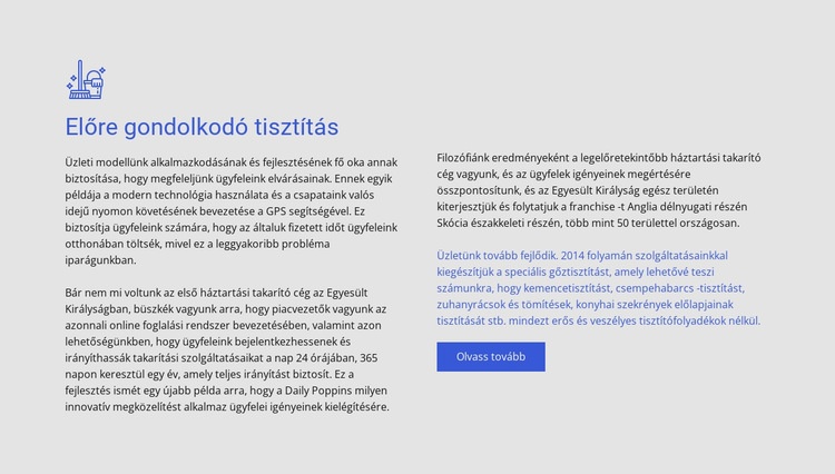Előre gondolkodó tisztítás Weboldal sablon