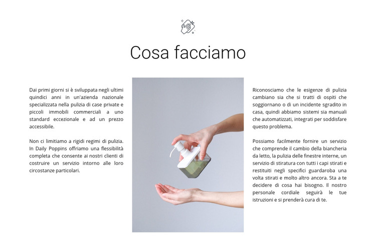 Servizi di un'agenzia di pulizie Modello HTML