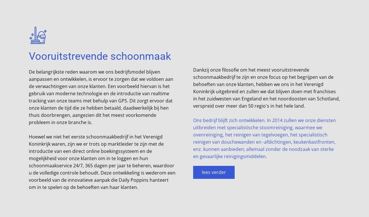 Vooruitstrevende schoonmaak HTML-sjabloon