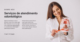 Serviços De Atendimento Odontológico - Maquete De Site Incrível